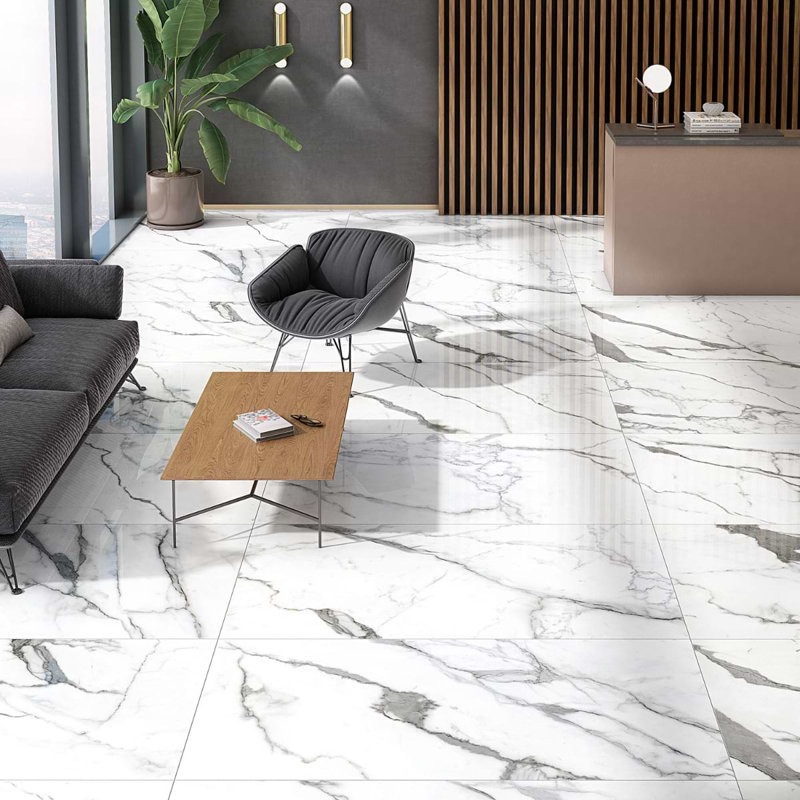 Dreamstone 12X24 Polished Porcelain Tile, Statuario Valley Polished