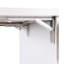 Îlot de cuisine blanc avec poubelle polyvalente, table à abattants, support à épices, barre à serviettes, étagère amovible, poubelle basculante, tiroir, armoire, tablettes, style-1289805973