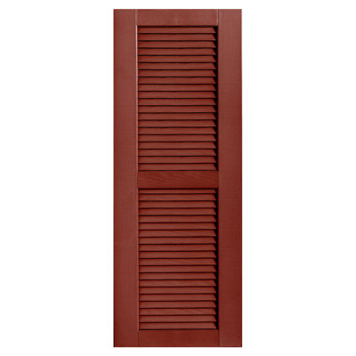 Straight Top Open Louver Shutters Pair