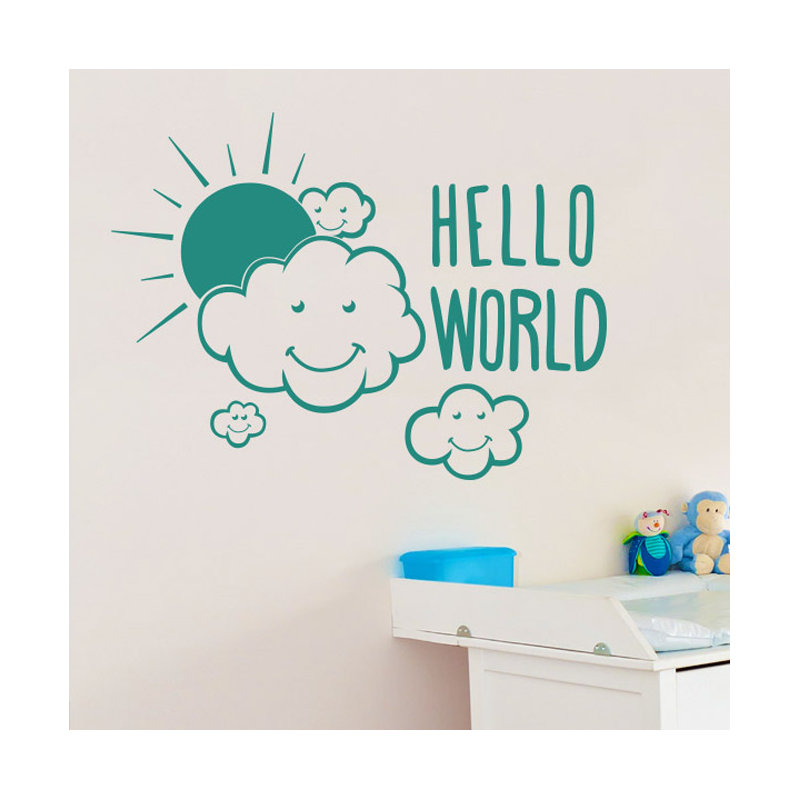 Wall Decal, Aqua Green, Large
