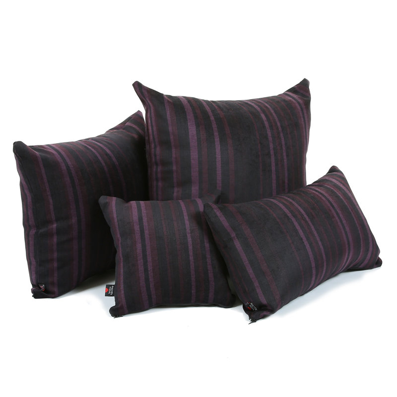 Alonzo Striped Square Cushion, 28 x 28cm, Purple