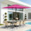 Parasol de patio rectangulaire 8 x 10 pi - UPF 50+, parasol d'extérieur robuste
