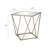 Square End Table With Metal Base