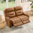 Olathe Genuine Leather Dual Motor Power Reclining Lay Flat Living Room Set With Power Headrest-667201575