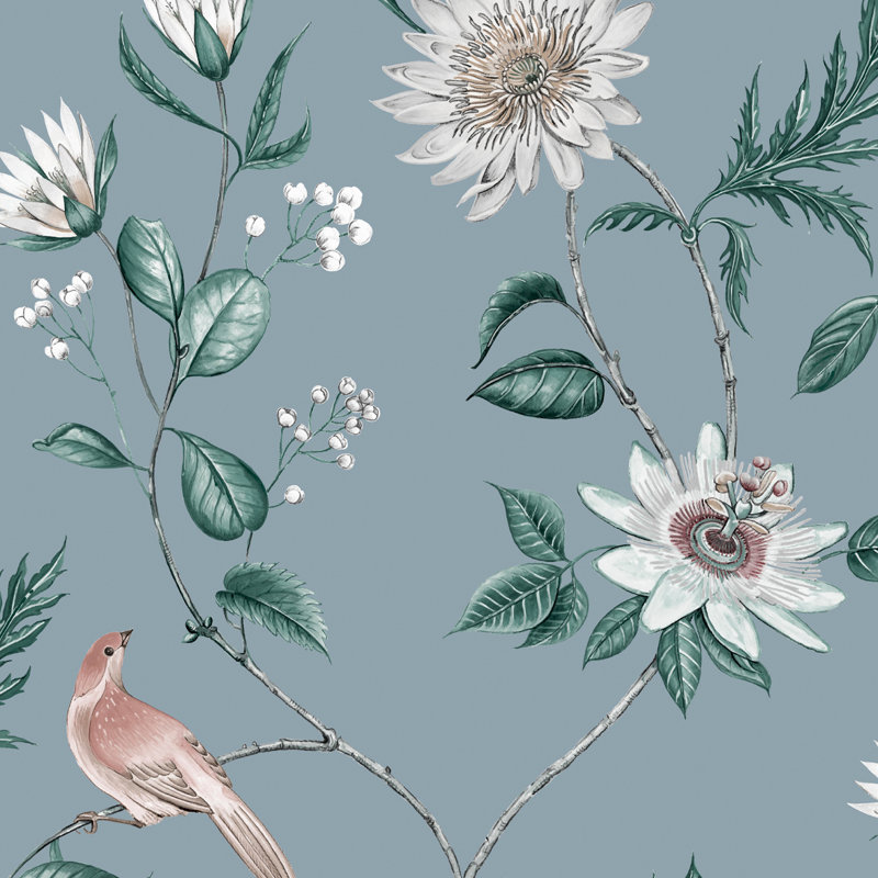 Nuit Lush Wallpaper, Blue