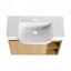 28" Wall-Mounted Bathroom Vanity With Ceramic Sink & Soft-Close Door-126230287