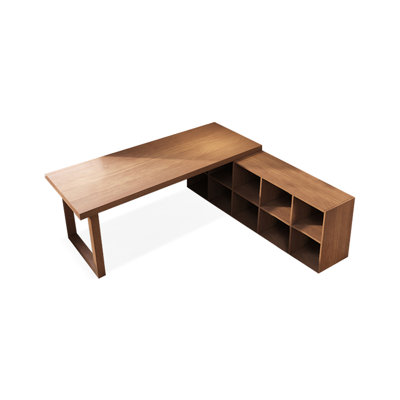 Bureau d'angle moderne et simple en forme de L