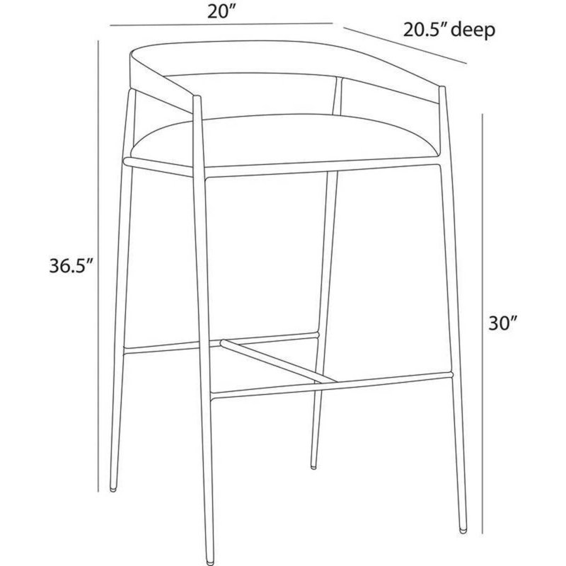 Ansel Stool, Bar Stool (30" Seat Height)