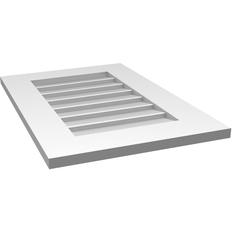 Vent à pignon rectangulaire en uréthane non-fonctionnel, H 26 po x l 18 po x P 1 po