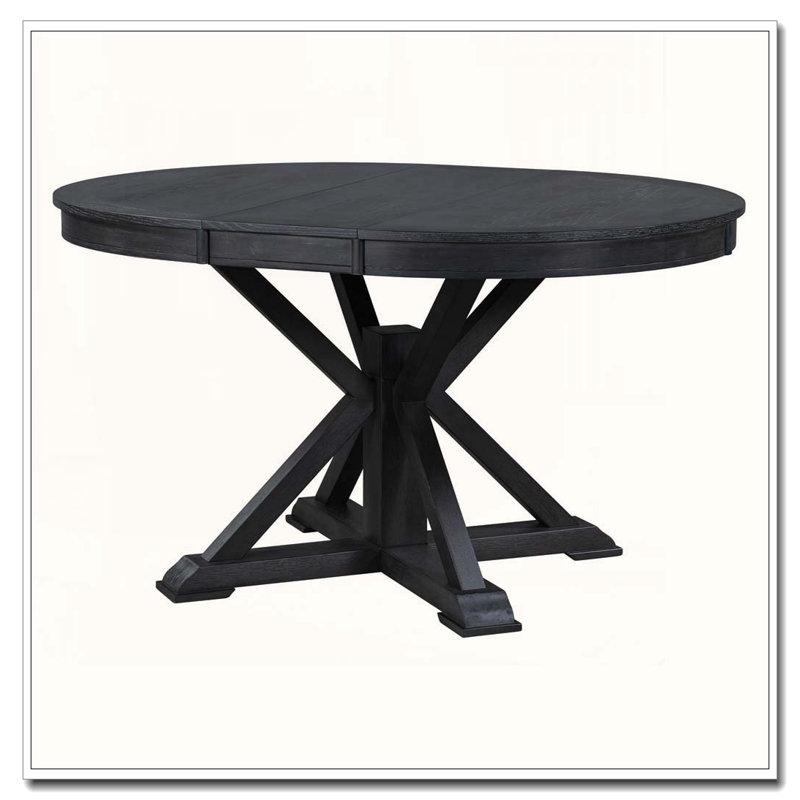 Table de salle à manger extensible rétro avec rallonge papillon de 12 pouces Retro, Espresso