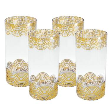 Ashlyn Ashford 11 oz. Crystal Glassware Set (Set of 4) Rosdorf Park