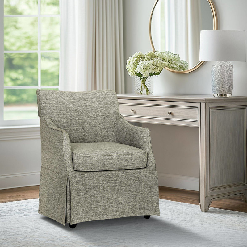 Fauteuil rembourré gris avec cachette pour la salle à manger, doux et courbé et sur mesure, mouvement fluide, dossier entièrement rembourré, accoudoirs de siège, coussin amovible, siège en mousse double couche, pieds en bois massif, assemblage