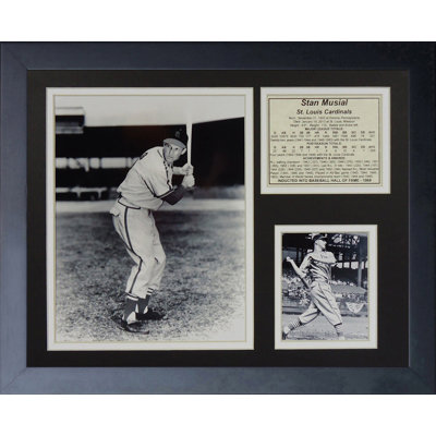 Souvenirs encadrée en noir et blanc stan musial