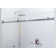 Astro 56 - 60 in. x 78 in. Fully Frameless Glass Sliding Shower Door