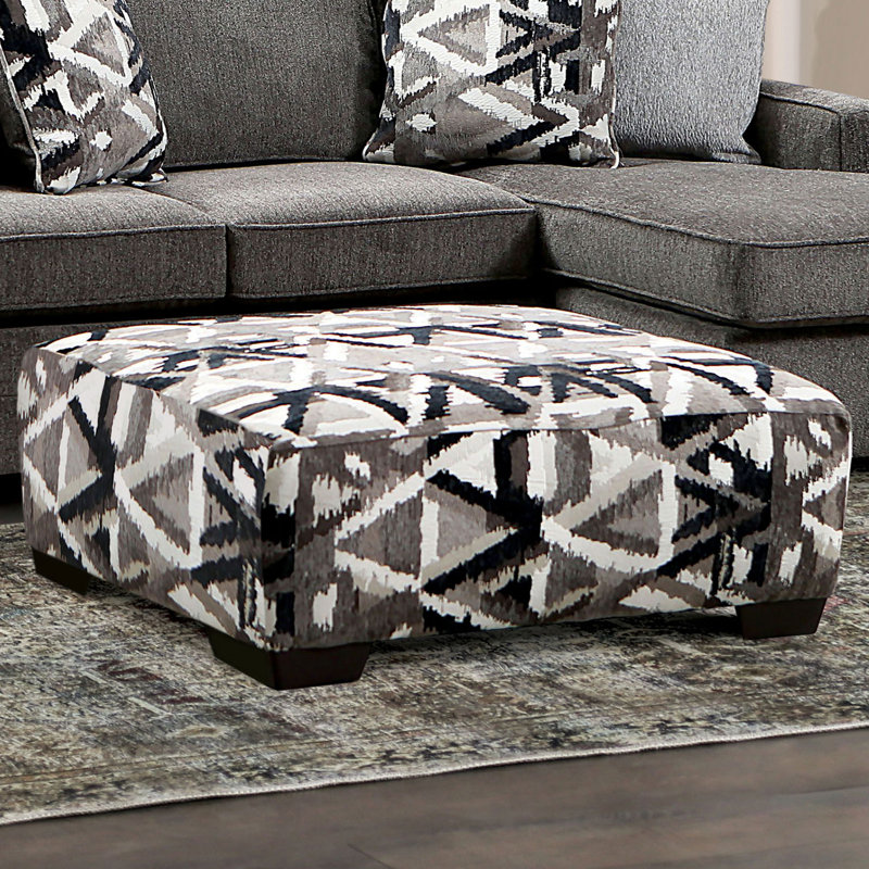 38.5" W Contemporary Ottoman, Multi