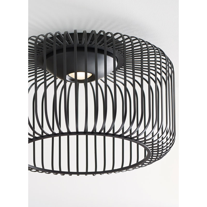 Kai 1 - Light LED Flush Mount, Nightshade Black