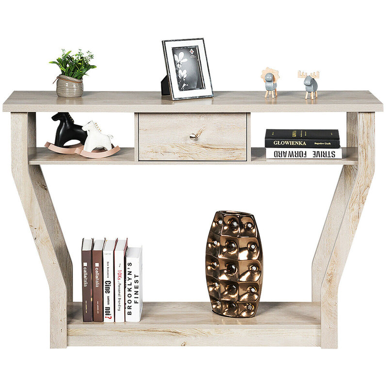 Grzedzinska 47'' Console Table With Drawer, Gray