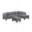Canapé, chaise et repose-pieds 104,5 po, gris