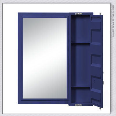 Durable Cargo Vanity Mirror With Secure Storage And Clear Reflection, Perfect For Modern And Industrial Spaces.