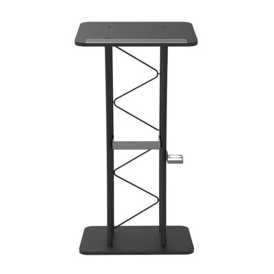 FixtureDisplays Podium incurvé, treillis en métal / pupitre en bois avec une soucoupe