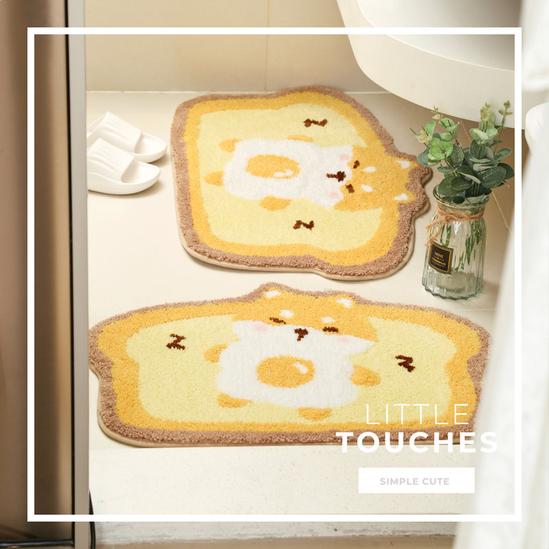 Tapis pour salle de bain Divyata, L 17,7 po x L 25,5 po