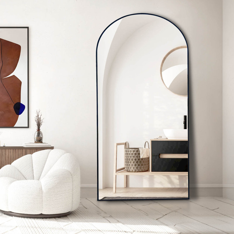 Grand miroir de plancher en métal, 79 po x 40 po