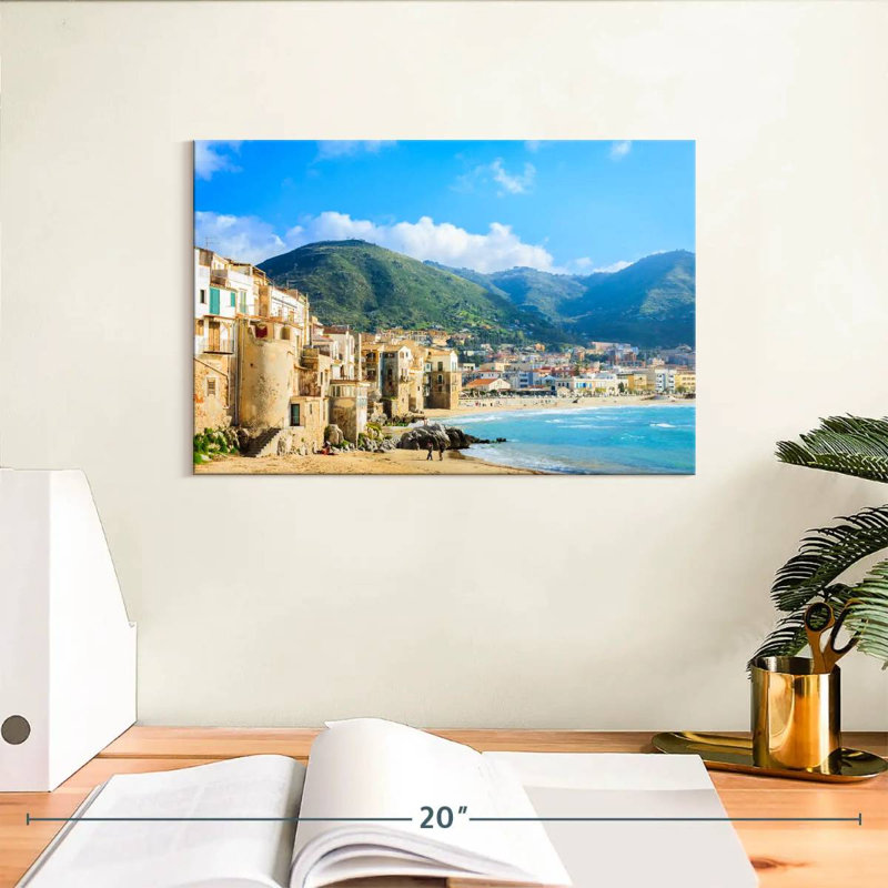 Gillard Cefalu, bord de mer, H 8 po x l 12 po