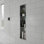 Niche de douche verticale en acier inoxydable