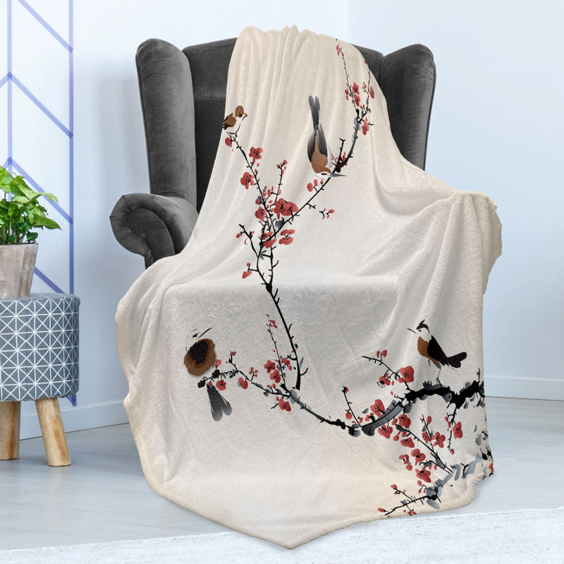 Hand Woven Throw Blanket, 50" W x 70" L