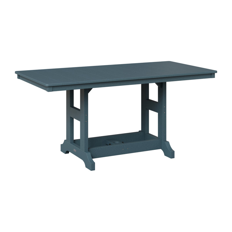 Table de bar rectangulaire Berlin Garden, H 39,5 po x l 66 po x P 33 po, Ardoise