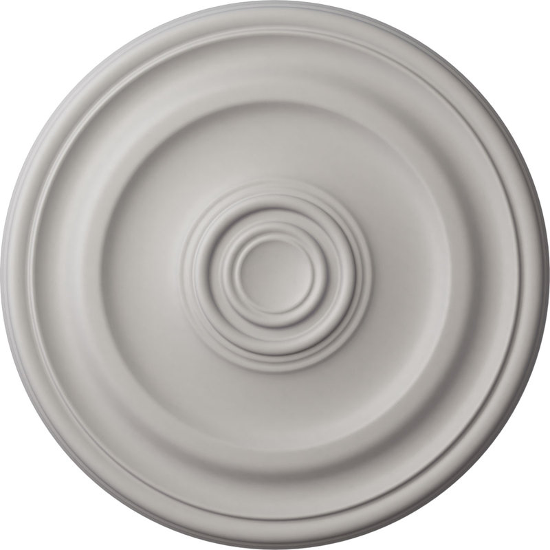 Médaillon de plafond H 15,75 po x l 15,75 po x P 1,5 po Devon, Blanc ultra pur