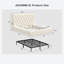 Structure de lit tapissier grand avec tête de lit 5,9 po, lit plateforme entièrement rembourré, coins arrondis doux et silencieux pour la chambre principale / chambre d'amis, assemblage facile en 15 minutes, crème-1229927137-1229927136