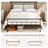 Metal 38.7" Bed Frame with Headboard-1553931115