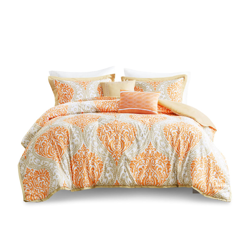 Elegant Comforter In Orange: Full/queen, Style Full/queen With : Orange Theme