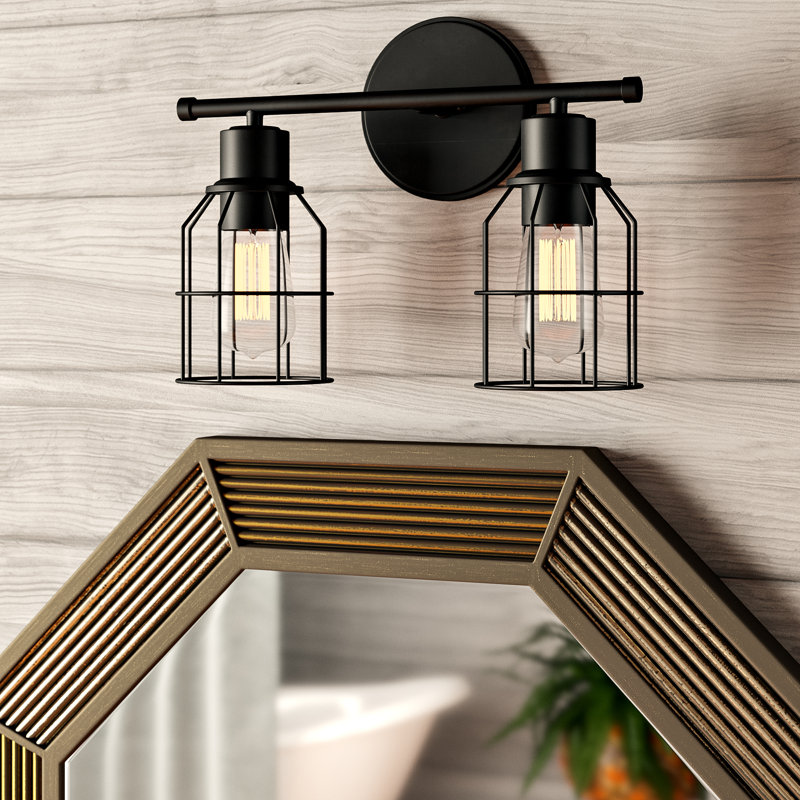 2 - Light Dimmable Vanity Light, Oil Rubbed Bronze