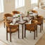 Amara Dark Brown Fabric Dining Chair-1120215964