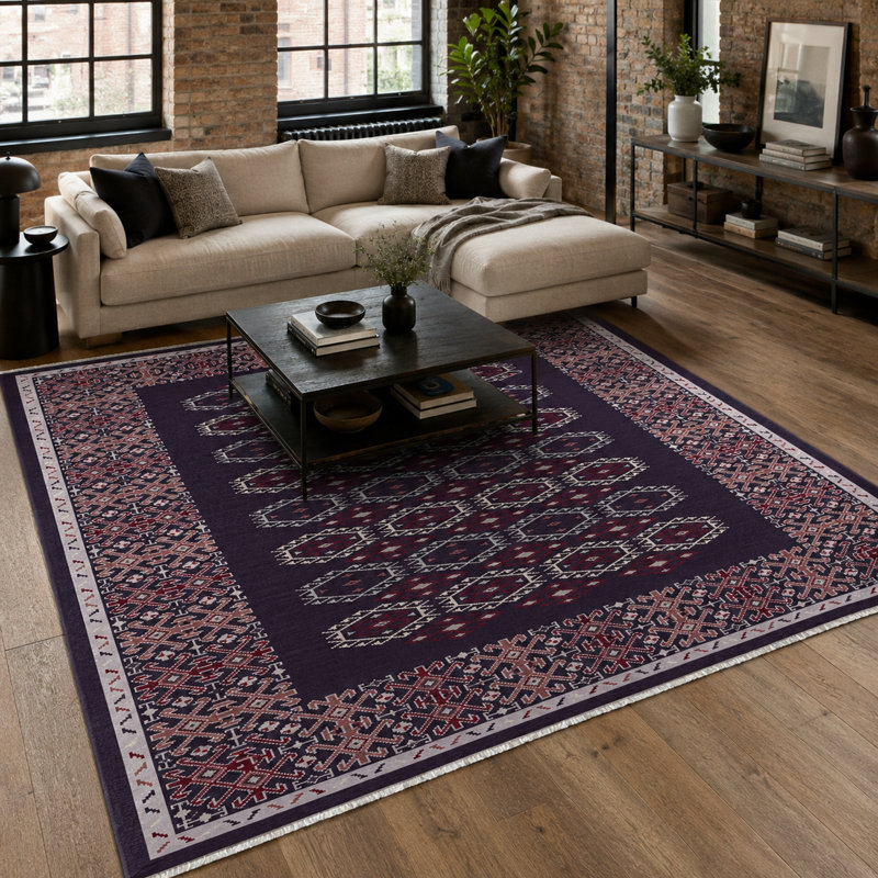 Oriental Cotton and Chenille Flatweave Area Rug, 200 x 300 cm