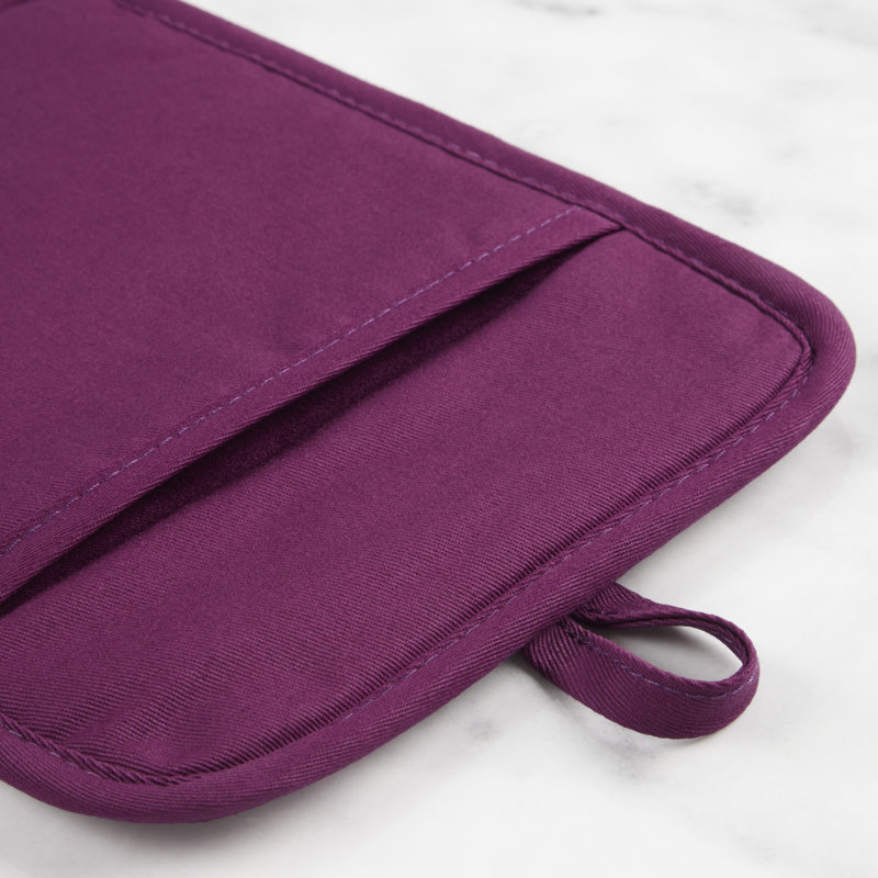 KitchenAid Ribbed Soft Silicone Potholder, Wine