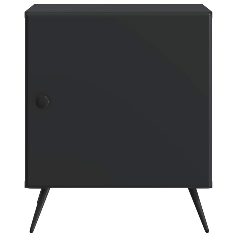43cm W Manufactured Wood Bedside Table, Black