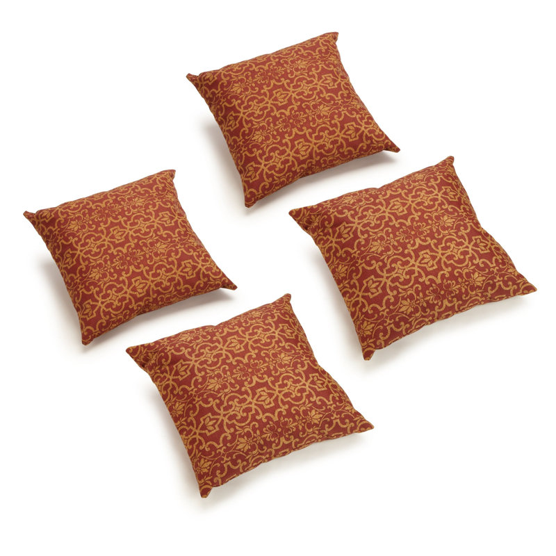 Blazing Needles Indoor/Outdoor Throw Pillow, Vanya Paprika