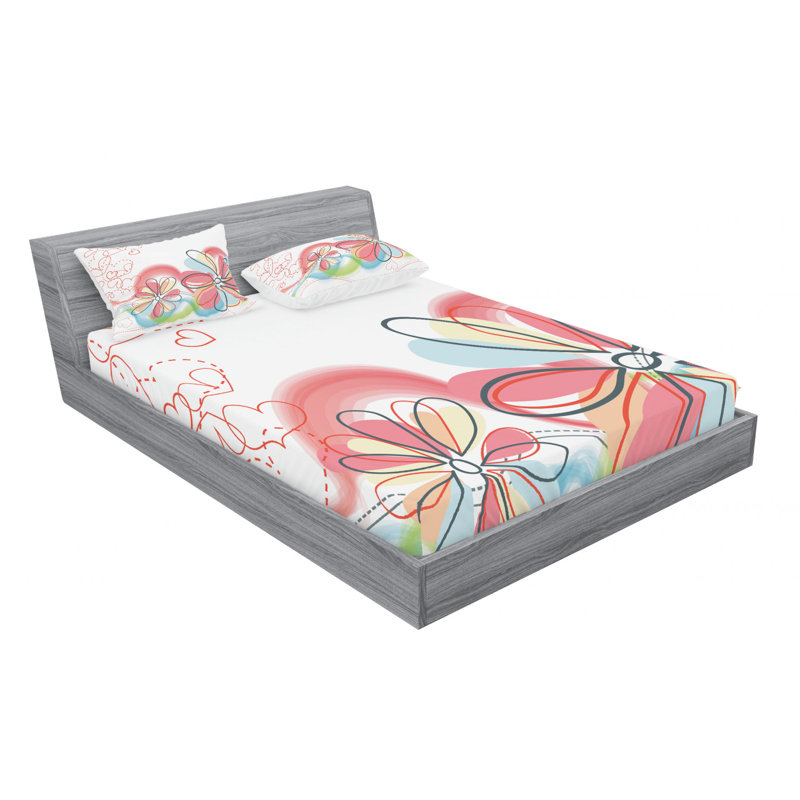 Microfiber Sheet Set, Queen Sheet Set with Fitted Sheet