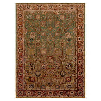 Spice Market Myanmar Plush Pile Stain/Fade Resistant Polyester Woven Ornamental Indoor Area Rug