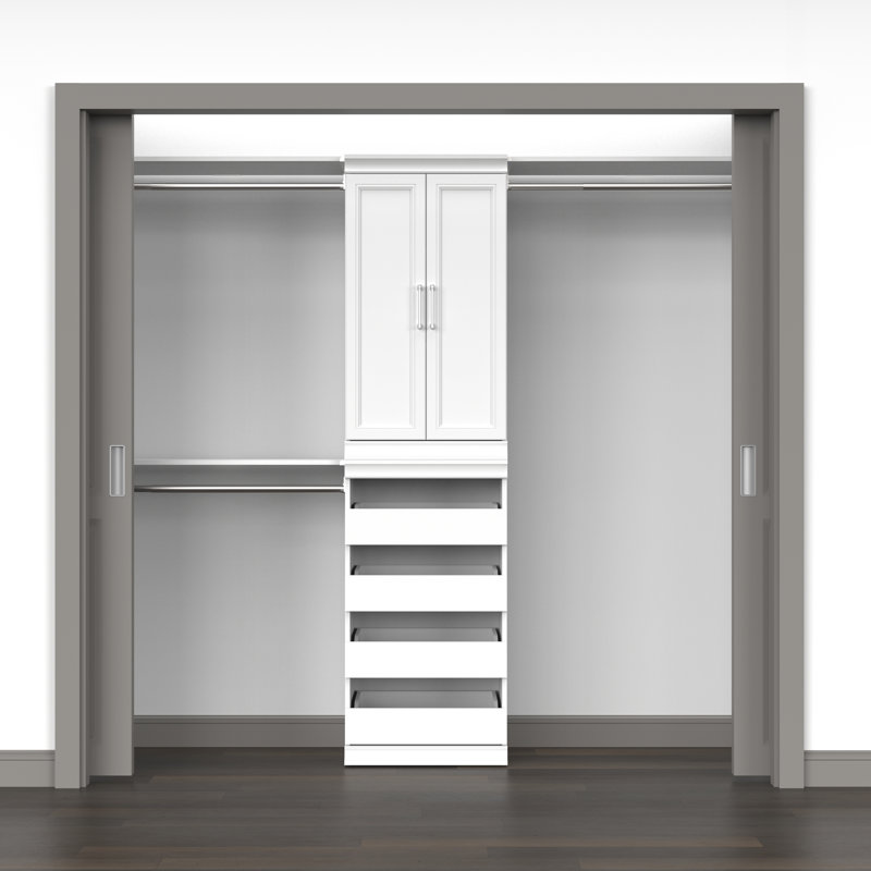 Modular Storage 21.38" W 4-Drawer Unit, White
