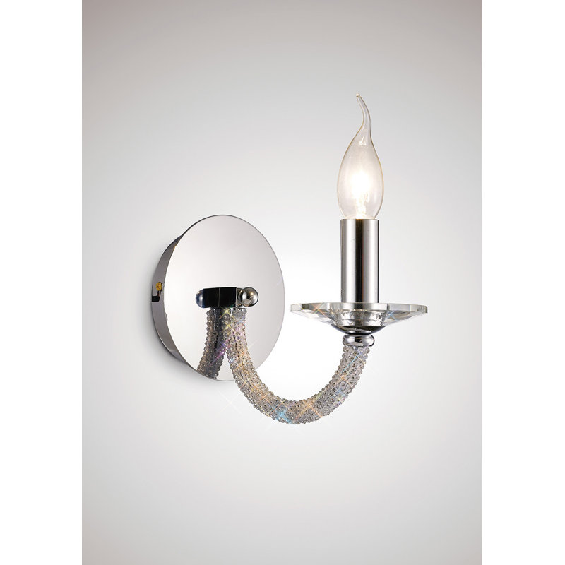 Gelnett Candle Wall Light, Chrome
