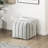 Square Pouf Off-White Jacquard Fabric Upholstered Ottoman, Non-Slip Floor Pouf, Bean Bag Chair-150969638