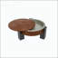 Table basse ronde avec rangement caché et placage de parquet-1385313427