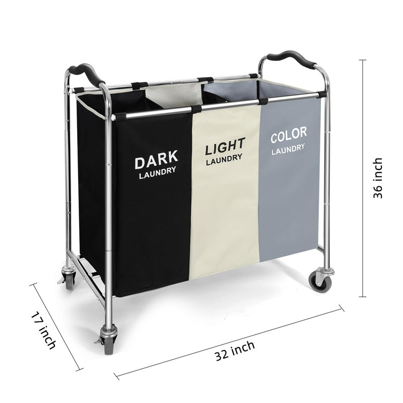 Trieur de linge, Noir/beige/gris