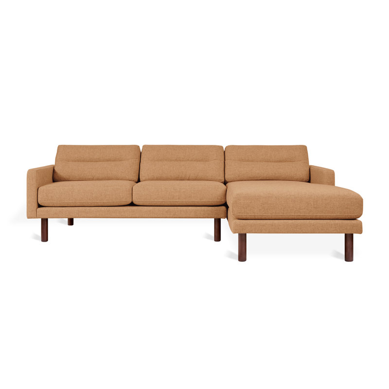Miller Bi-Sectional, Caledon Amber Polyester Blend
