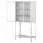 Armoire de rangement avec portes en verre et 2 tablettes réglables-2064006369