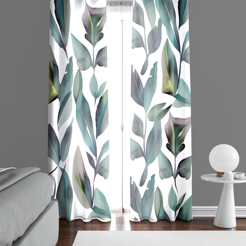 Paire de rideaux semi-transparents en polyester Dezeray, L 40 po x L 82 po